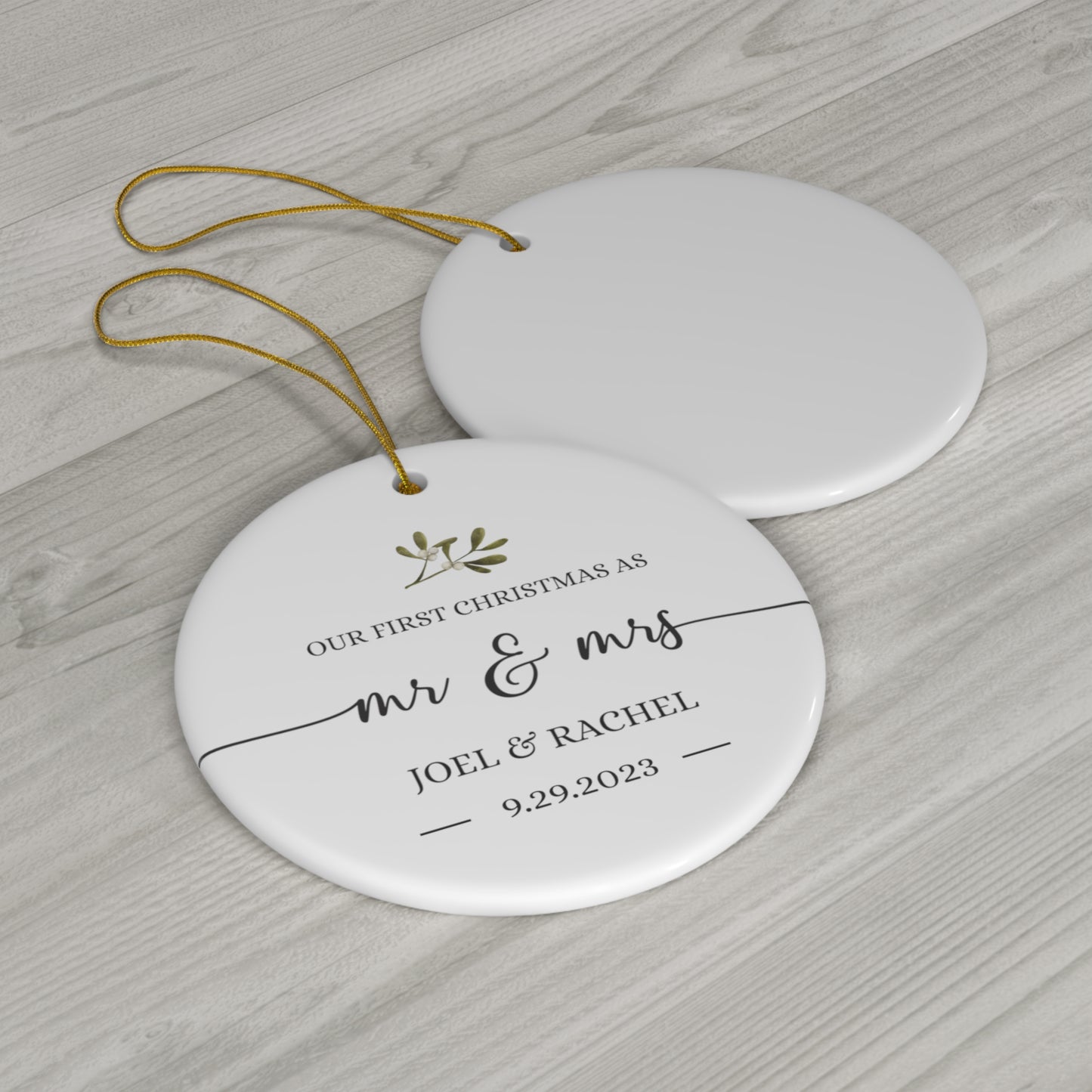 Our First Christmas - Personalized Ceramic Ornament
