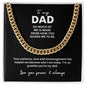 To My Dad Cuban Link Chain
