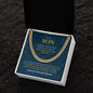 To My Son Cuban Link Chain