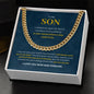 To My Son Cuban Link Chain