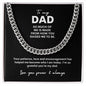 To My Dad Cuban Link Chain
