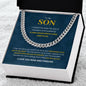 To My Son Cuban Link Chain