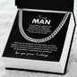 To My Man Cuban Link Chain