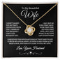 To My Beautiful Wife - Love Knot Necklace