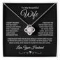 To My Beautiful Wife - Love Knot Necklace