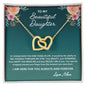 To My Daughter, Interlocking Hearts Necklace