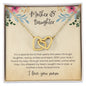 To Mom - Mother & Daughter Interlocking Hearts Necklace YB