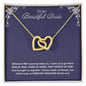 To My Beautiful Bride Hearts Necklace