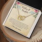 To Mom - Mother & Daughter Interlocking Hearts Necklace YB