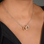 To My Daughter, Interlocking Hearts Necklace