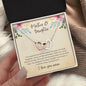 To Mom - Mother & Daughter Interlocking Hearts Necklace YB