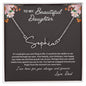 To My Daughter, From Dad, Custom Name Signature Style Necklace