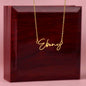 To My Daughter, From Dad, Custom Name Signature Style Necklace