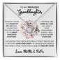To My Precious Granddaughter, Personalized Love Knot Necklace