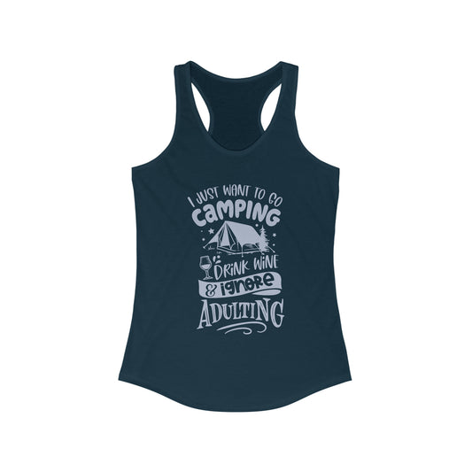 I Just Want to Go Camping Racerback Tank