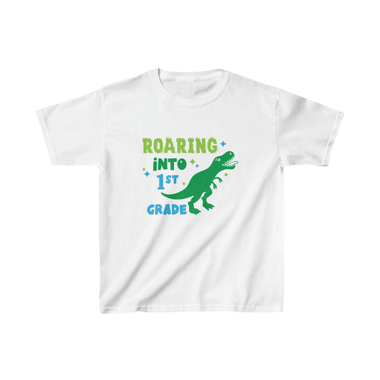 Roaring into 1st Grade - Kids Heavy Cotton™ Tee