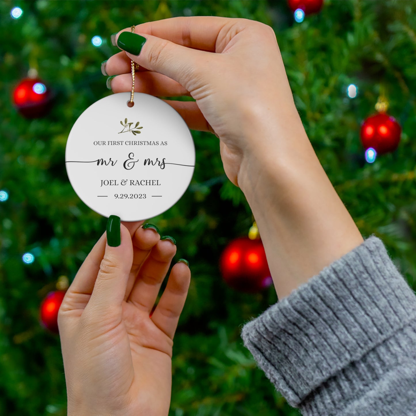 Our First Christmas - Personalized Ceramic Ornament