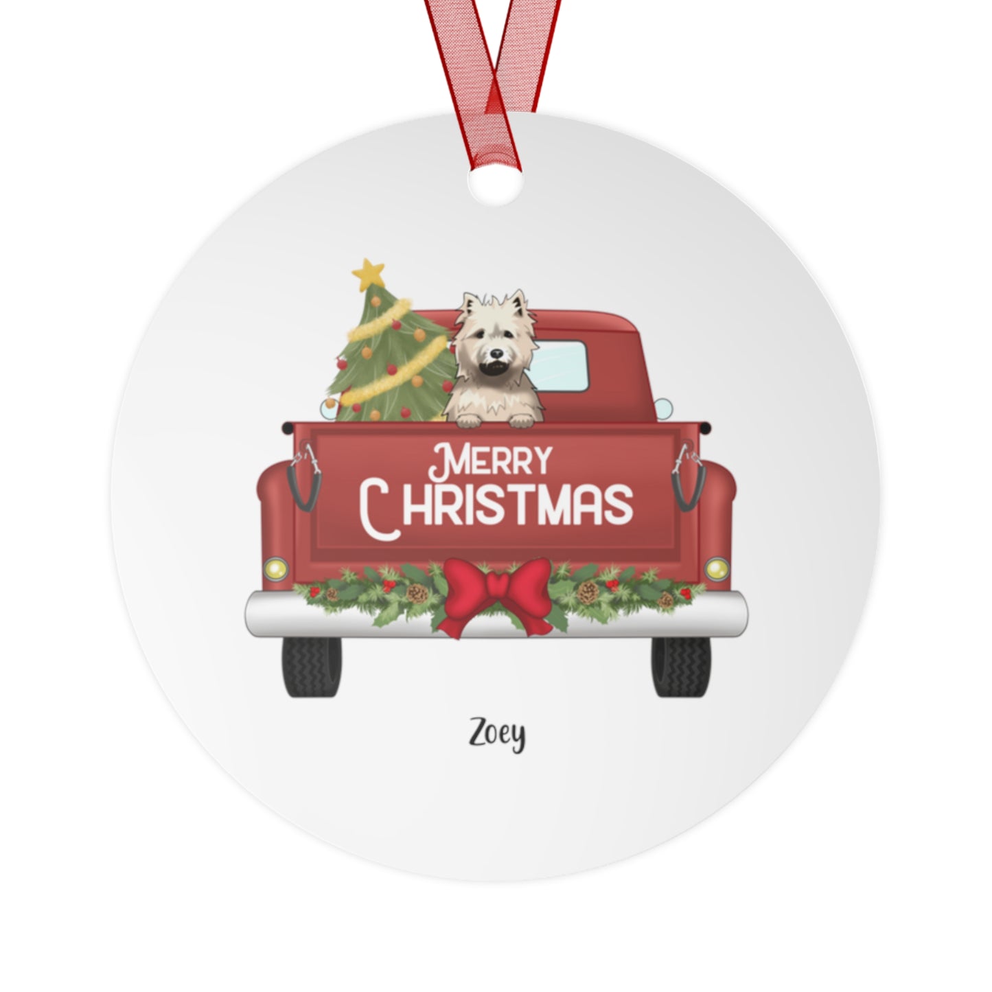 Holiday Pets Metal Ornament