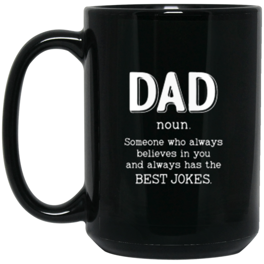 Definition of Dad 15 oz. Black Mug