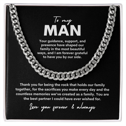 To My Man Cuban Link Chain