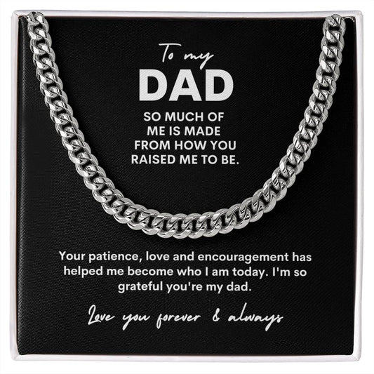 To My Dad Cuban Link Chain