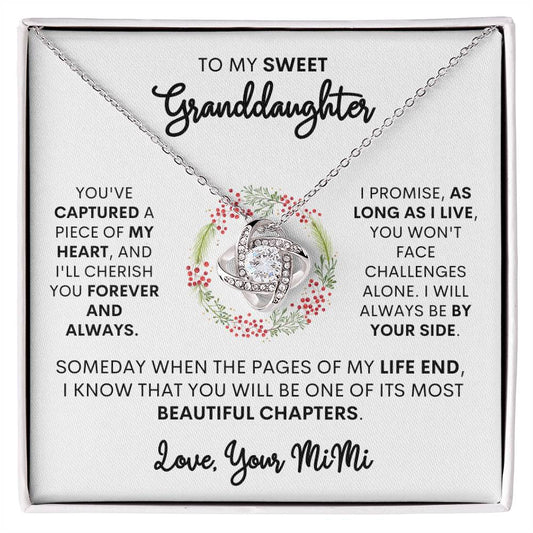 To My Sweet Granddaughter, Love MiMi - Keepsake Necklace