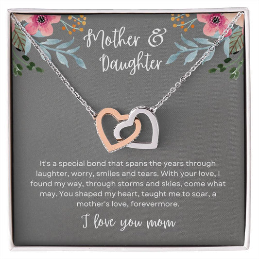 Mother & Daughter Interlocking Hearts Necklace