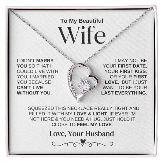 To My Beautiful Wife - Forever Love Necklace