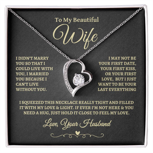 To My Beautiful Wife - Forever Love Necklace BY1