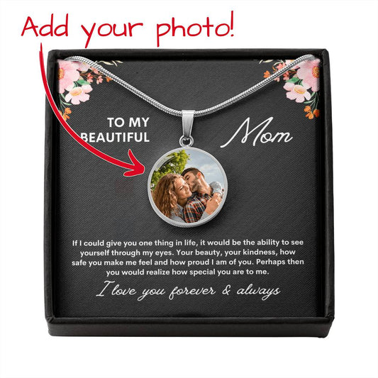 To Mom - Custom Photo Upload Necklace