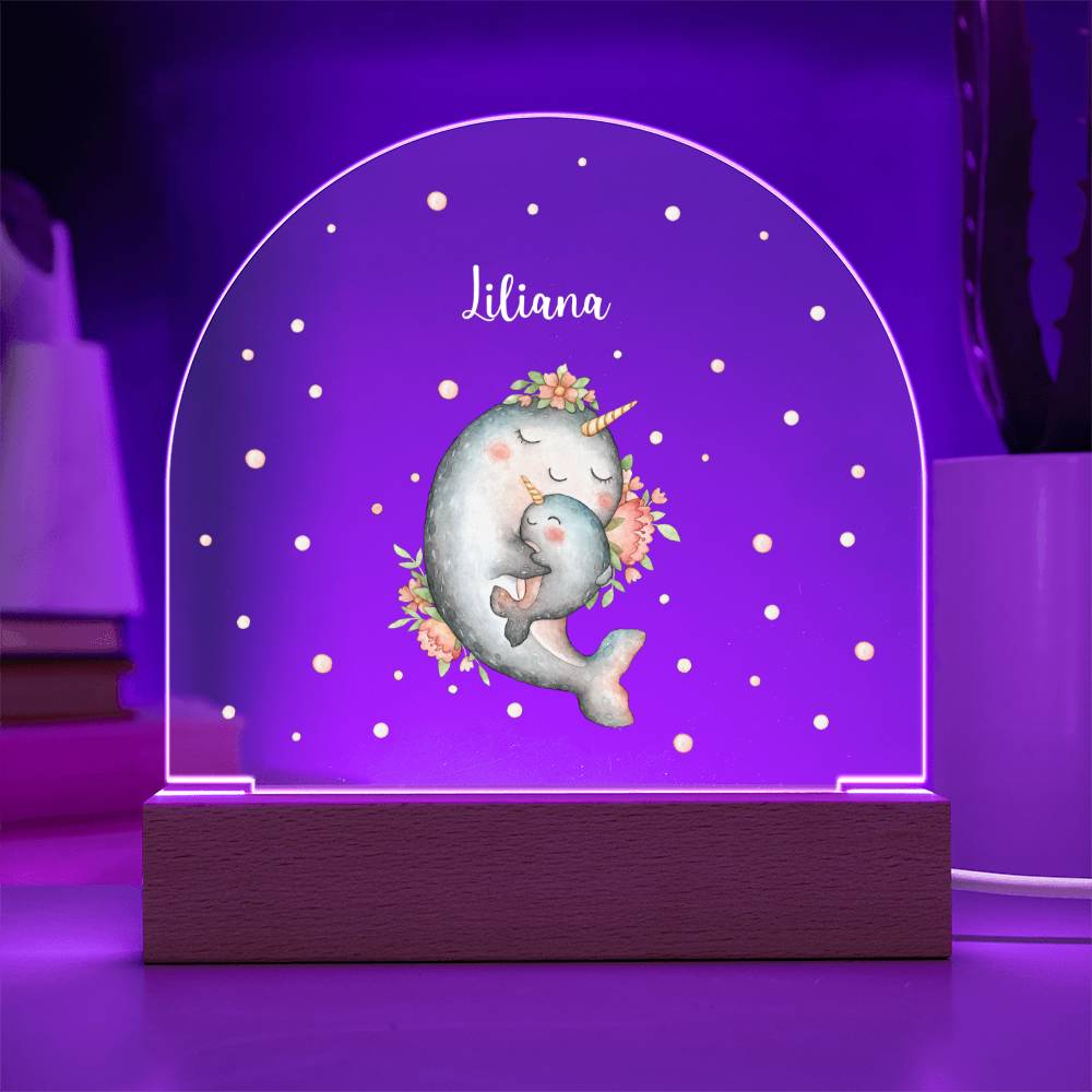 Enchanted Acrylic Nightlight - Kids Personalized LED Lamp